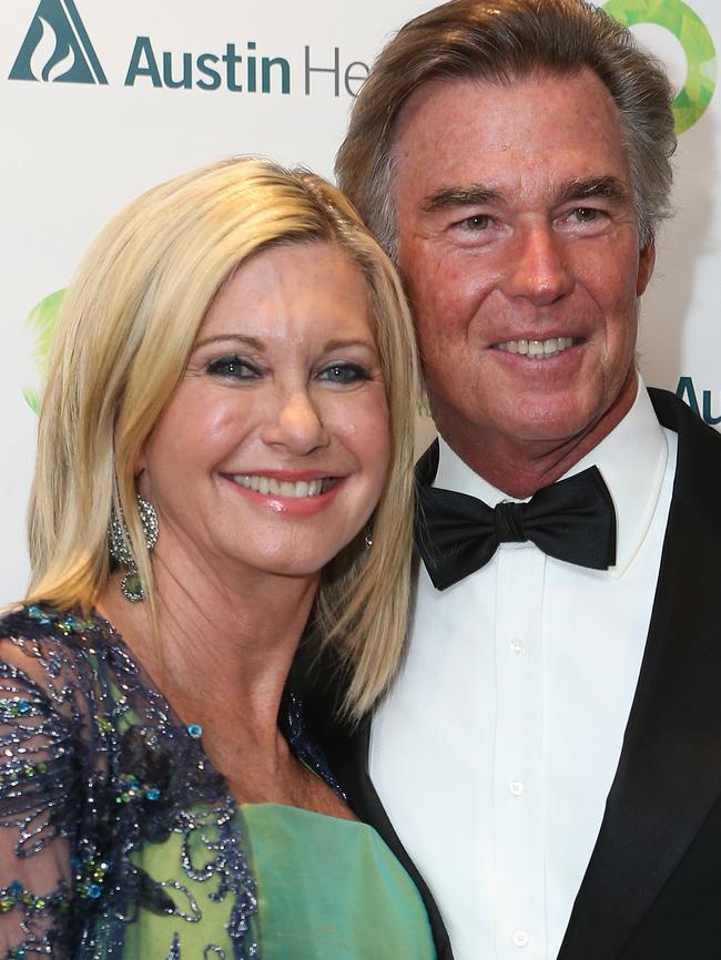 Olivia Newton-John with her husband John Easterling.  Picture:  Supplied