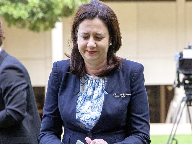 BRISBANE , AUSTRALIA - NewsWire Photos September 11, 2020: Queensland Premier Annastacia Palaszczuk leaves a press conference at QueenslandÃs Parliament House. Picture: NCA NewsWire / Sarah Marshall