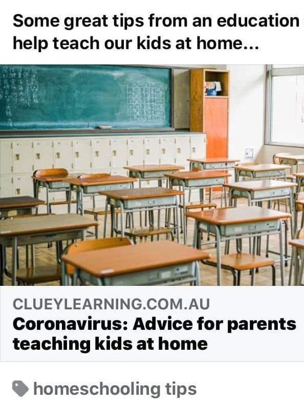 <b>Advice for parents:</b> Learning Resources Facebook Group