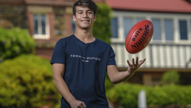 Ned maintained a healthy balance of friends, family – and football – while focusing on study in year 12 to achieve an impressive result. Picture: Roy VanDerVegt