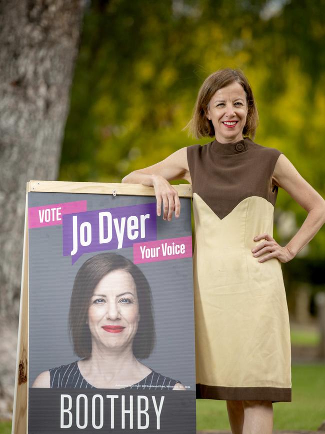 Independent candidate for Boothby, Jo Dyer. Picture: Naomi Jellicoe