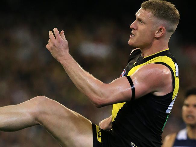 2019 AFL Second Preliminary Final - Richmond  Tigers V Geelong Cats at the MCG. Josh Caddy of the Tigers in action.  Picture: Mark Stewart