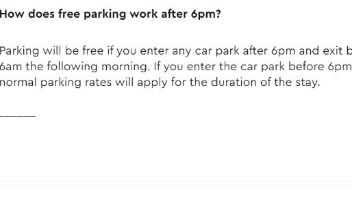 The information last week made no mention of having to be a Westfield Plus member to access free parking after 6pm.