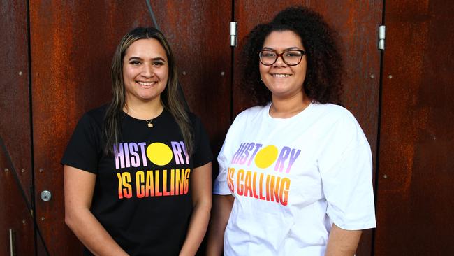 Allira Davis and Bridget Cama established the Uluru Youth Dialogue. Picture: David Clark