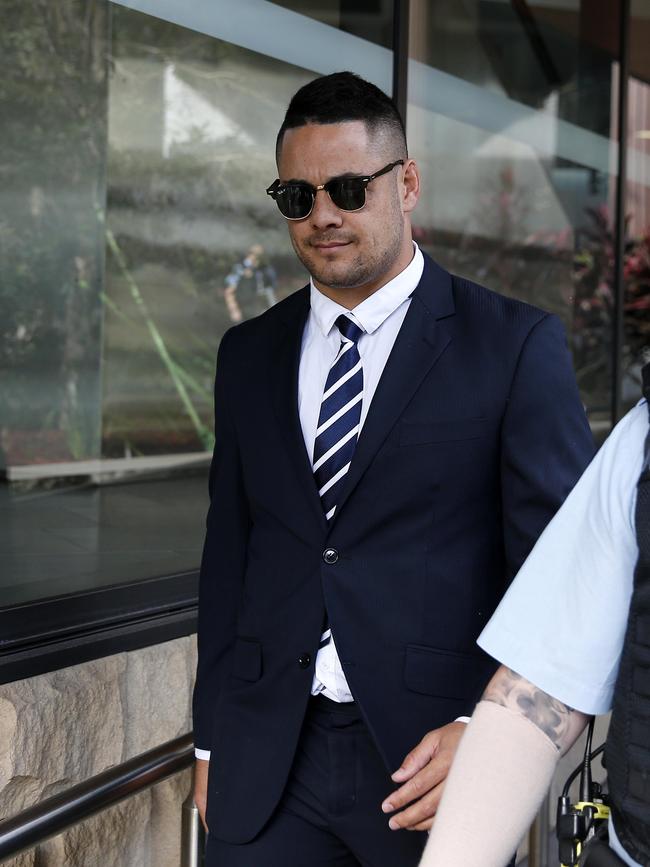 Hayne at court on Wednesday. AAP Image/Darren Pateman.