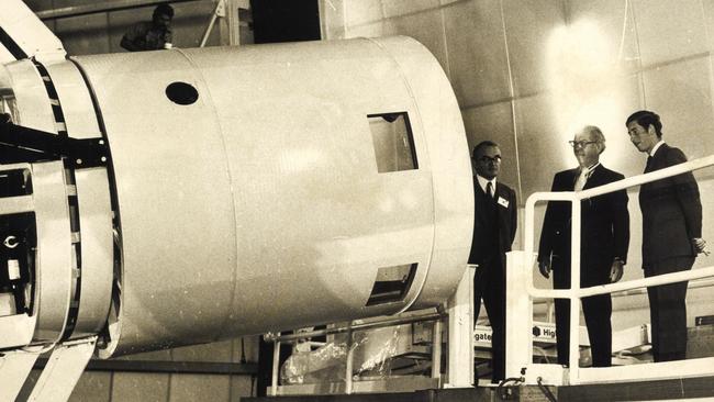 Prince Charles (right) at the opening of the Anglo-Australian Telescope in 1974.