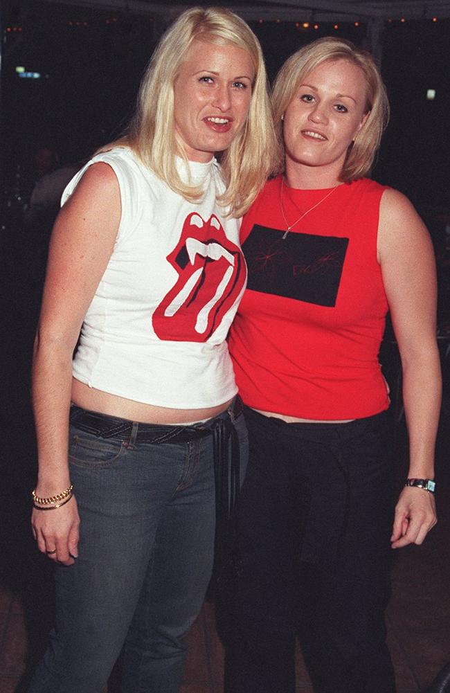 Alison Taylor and Nicole Batzloff enjoy their night a Vibes nightclub in January 2003.