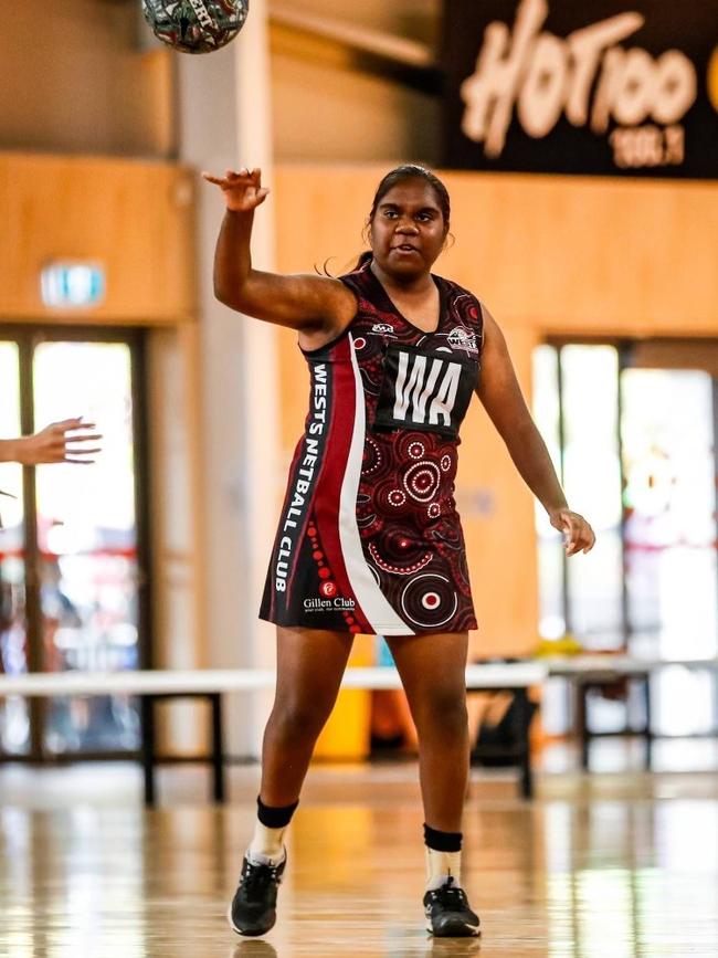 Kumantjayi loved playing netball with her friends.