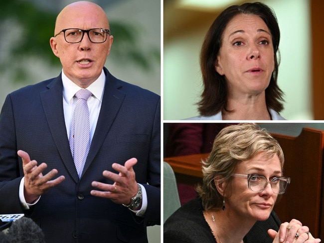 Opposition Leader Peter Dutton has turned his attention to Mckellar and Warringah, held by teal MPs Sophie Scamps and Zali Steggall.