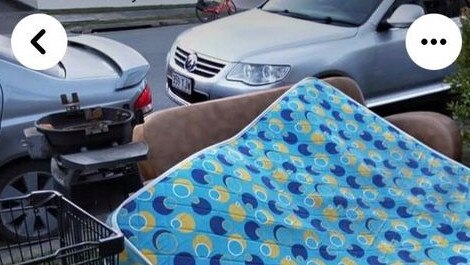 Photos of garbage left outside a Biggera Waters home due to a Gold Coast illegal dumping spot. Photo: Supplied