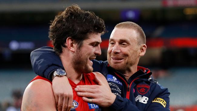 Angus Brayshaw continues to remind Melbourne why his contract is as important as Luke Jackson’s. Picture: Getty Images