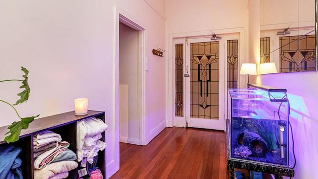 Towels at the entrance to the Mile End house. Picture: realestate.com.au