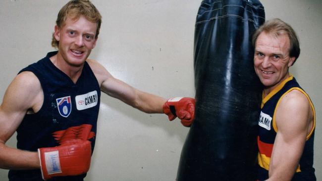 Rodney Maynard with Graham Cornes. Picture: Ray Titus