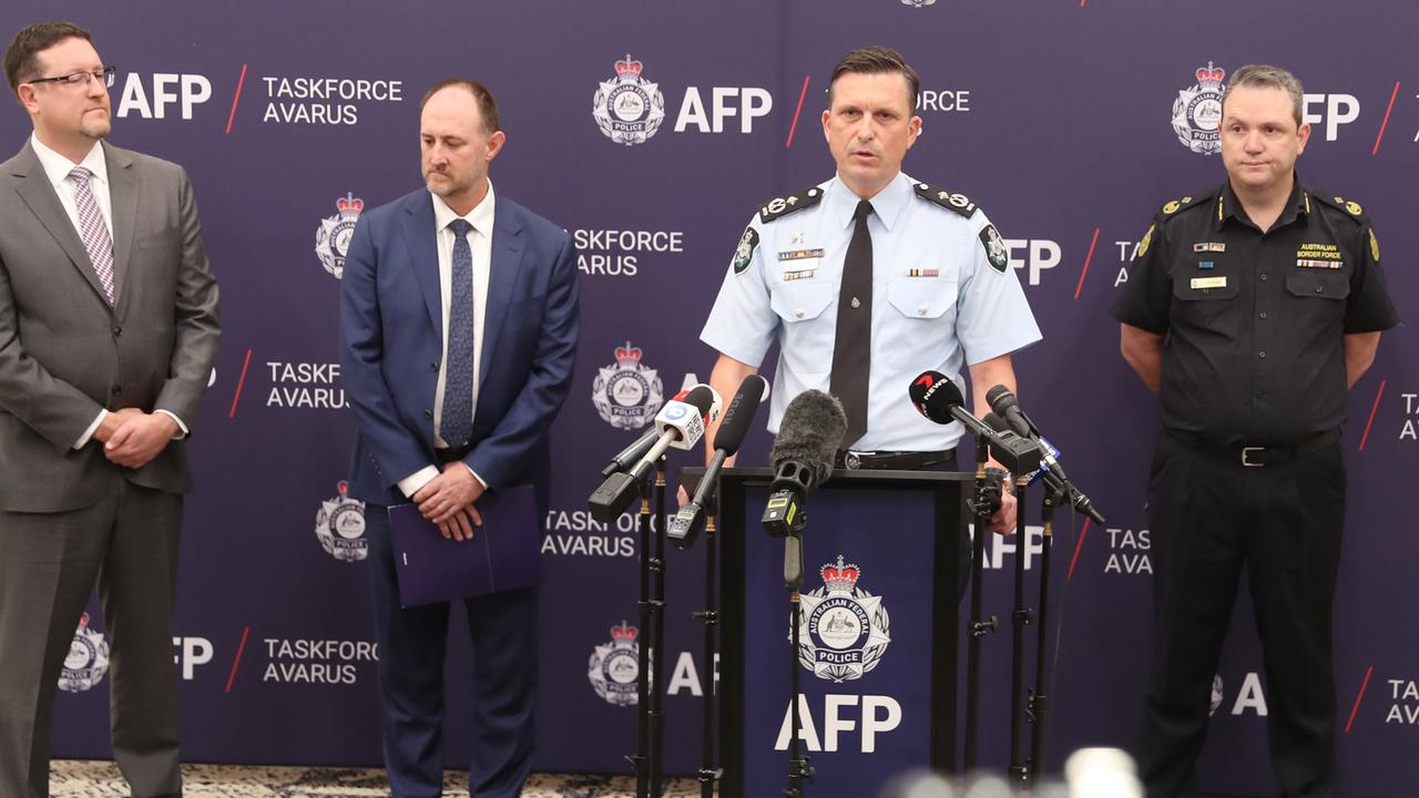 Assistant Commissioner Stephen Dametto speaks about an alleged Chinese organised crime syndicate accused of secretly running a prominent, multibillion-dollar money remitting chain in Australia have been charged under the most complex AFP-led money-laundering investigation in the nation's history. Picture: NCA NewsWire / David Crosling