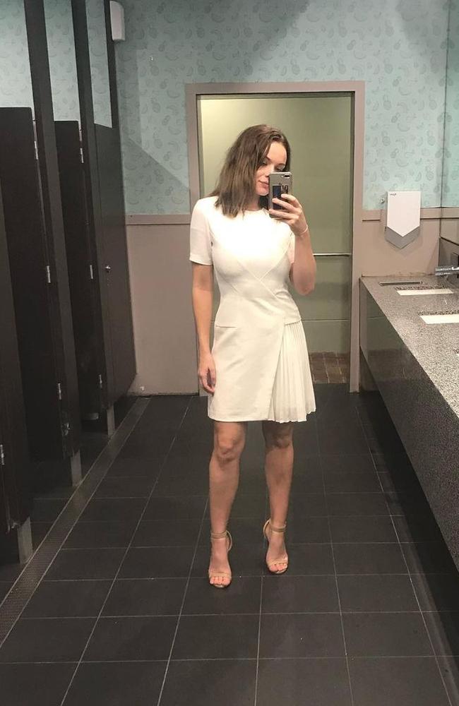 Abbie Chatfield shared this photo, taken a day before she had an abortion aged 23, in response to the ruling. Picture: Instagram/AbbieChatfield