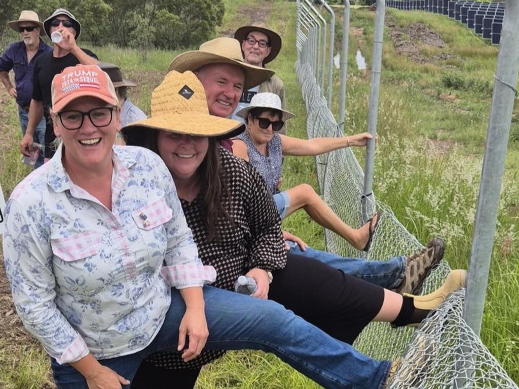 Supporters travelled from around to Australia to tear down parts of the solar farm fence.