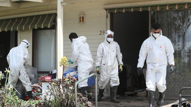 Clean up continues in Maribyrnong after a flood on the 13th of October. Picture: NCA NewsWire / David Crosling