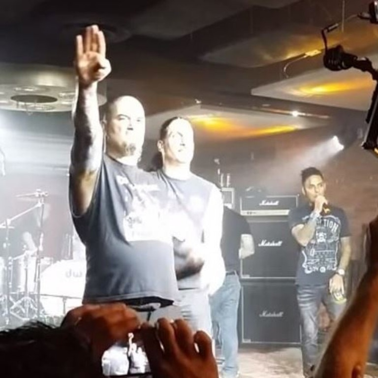 Pantera frontman Phil Anselmo sparked controversy with a Nazi salute. Picture: YouTube