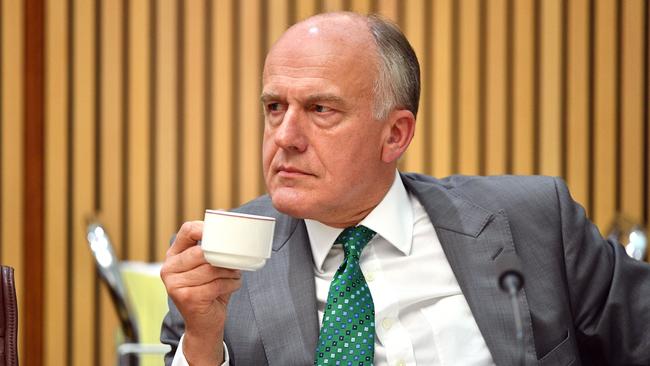 Liberal senator Eric Abetz appears at a Senate estimates hearing at Parliament House in Canberra, Tuesday, October 23, 2018. (AAP Image/Mick Tsikas) NO ARCHIVING