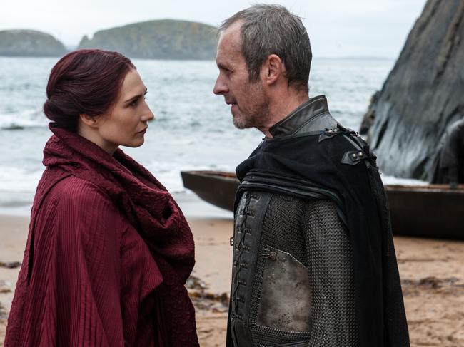 Melissandre and Stannis Baratheon. Picture: HBO