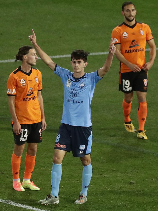 Luke Ivanovic celebrates his goal