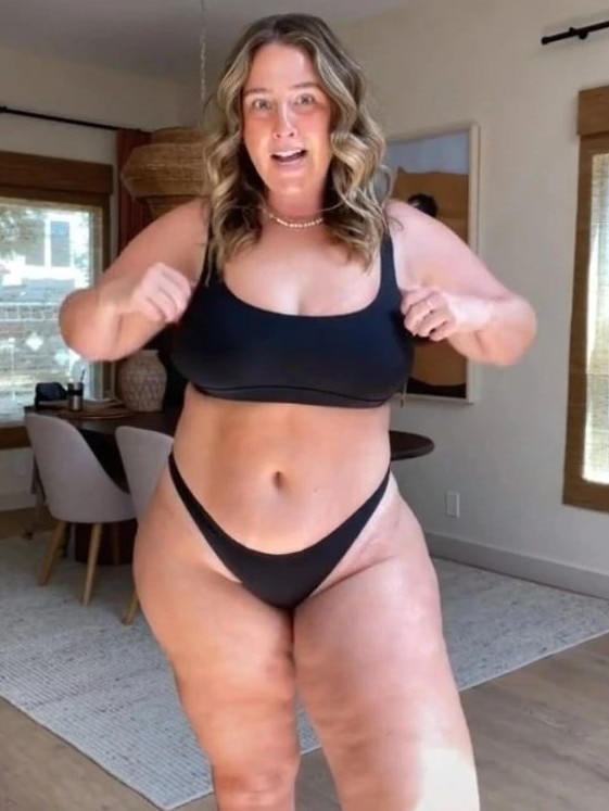 The first bikini was great and she was happy with the fit. Picture: TikTok