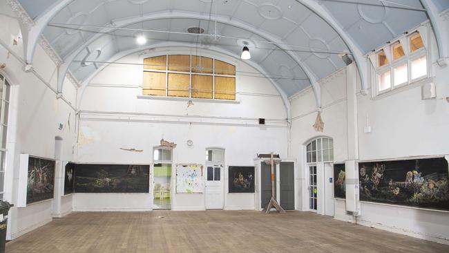 The school hall is undergoing refurbishment.