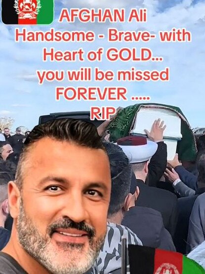 A social media vide of Keshtiar’s funeral. Source: Tik Tok