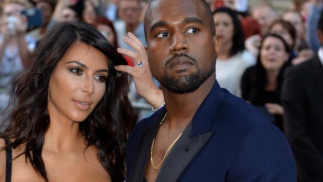 Kim Kardashian and Kanye West attend the GQ Men of the Year awards.