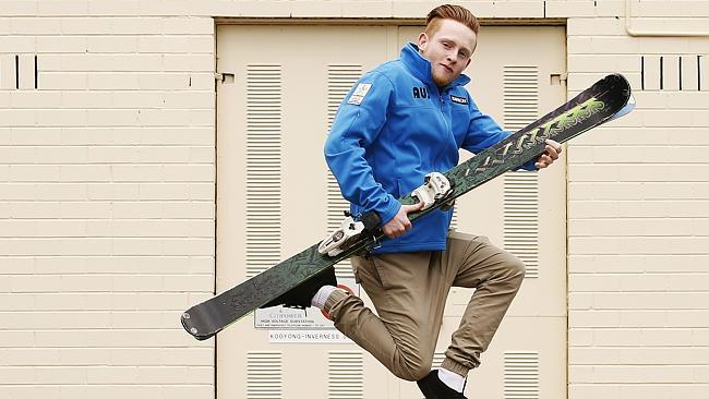 Aerial skier Lachlan Fitzgerald is training with the Australian team. Picture: Paul Loughnan.