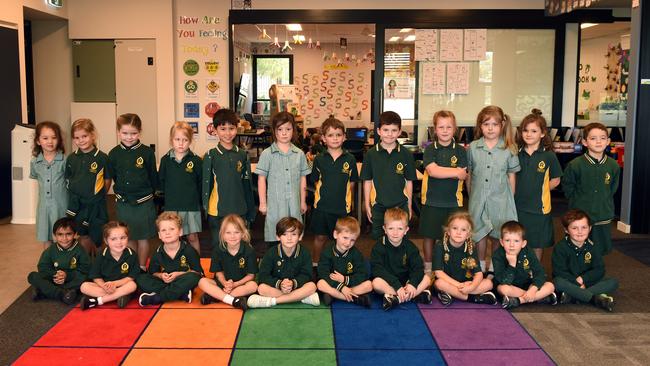 Highton Primary School. Foundation A Back Row L/R. Margaux Nguyen, Poppy Heneka, Mila Verschuur, Celine Bryant, Bowie Nott, Lexi Gray, Frederick Steenberg, Cooper Jago, Isla Ayerbe, Camilla Waters, Cosima Ballinger-Gledhill, Alexander Taleski Front Row L/R. Arjun Patel, Charlotte Quarterman, James Simmons, Grace Kirby, Manning Bruscella, Edmund Seach, Billy Gannon, Ellera Toyne, Joash Hamer, Rhein Wheeler