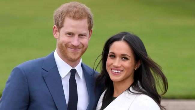 Prince Harry and Meghan Markle attend an official photo call to announce the engagement. Picture: Supplied