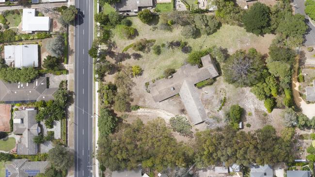 An aerial view of the site.