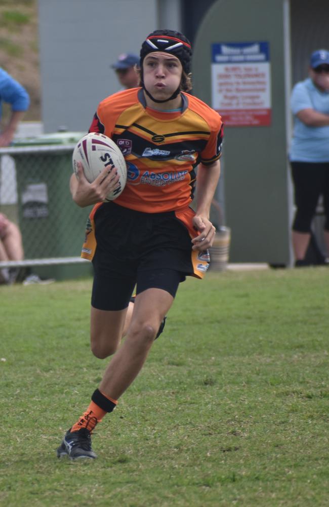 Jack Townsend in the Wests Tigers v Wanderers clash in the RLDM U14s final in Mackay, August 14, 2021. Picture: Matthew Forrest