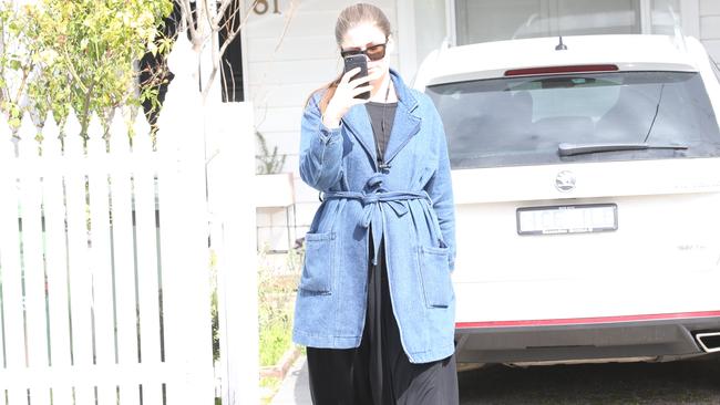 Belle Gibson at her home in Northcote, where neighbours say she has not been seen for some weeks now. Picture: Ian Currie