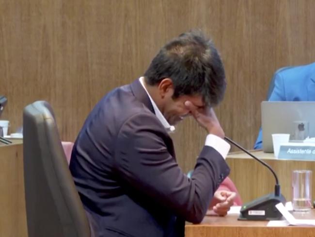 Mr Santoro broke down in tears on the witness stand. Picture: Supplied