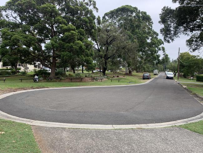 The cul-de-sac where the alleged incident came to and end, left empty after police towed the ute away before sunrise. Picture: Elizabeth Pike