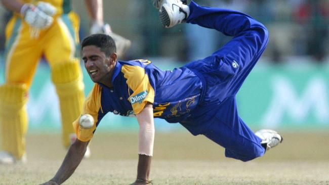 Kaushal Lokuarachchi during his international days with Sri Lanks.