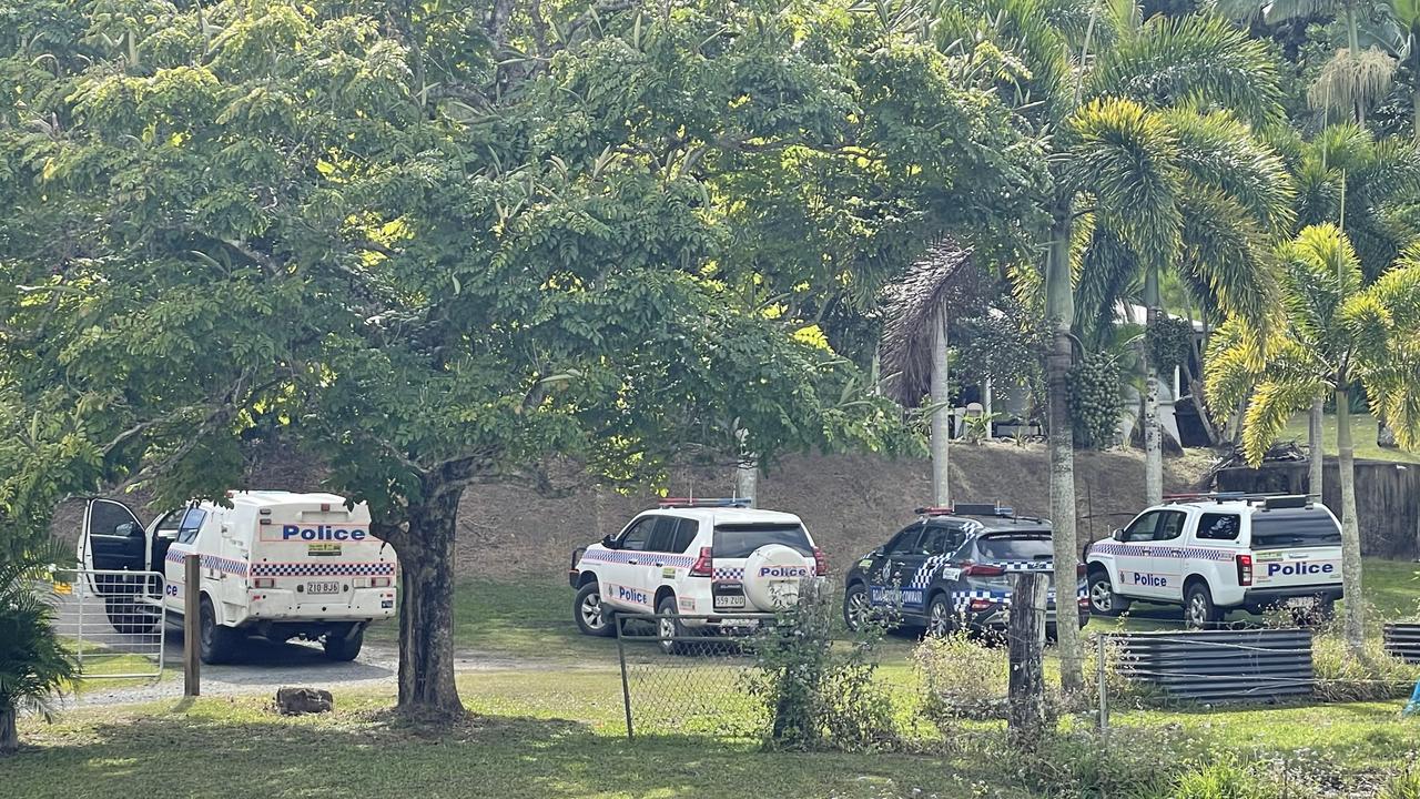 Police at the scene of an alleged abduction from The Leap, near Mackay. August 12, 2022. Picture: Janessa Ekert