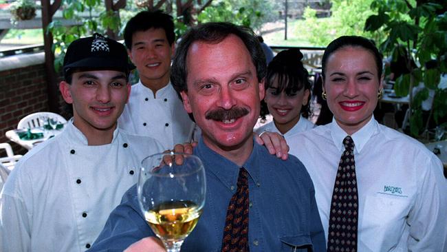 Barnaby’s owner Michael Fischer with staff on September 27, 1994.