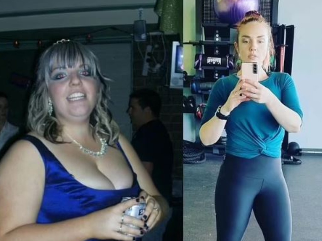 Cassie Krawczyk, from Melbourne, has lost 46kg after she reached 108kg on the scales following years of binge eating. Picture: Supplied/The Healthy Mummy