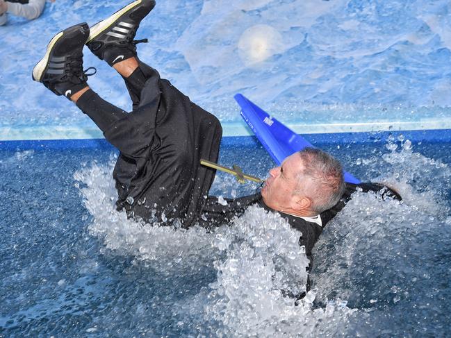 Chris Fagan took part in Neale Daniher’s Big Freeze at the ‘G in 2018. Picture: Jason Edwards