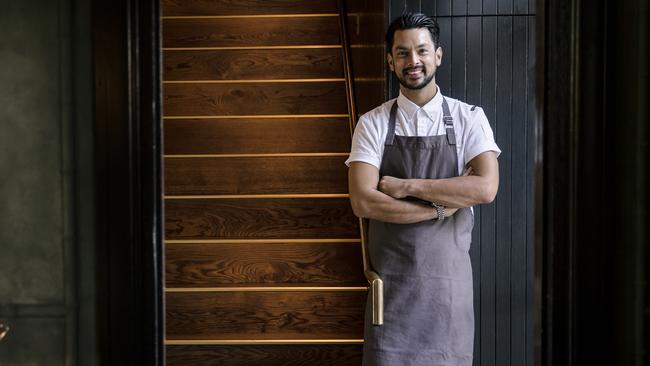 Louis Tikaram, head chef at Stanley, which reopens this week at Howard Smith Wharves. Picture: Mark Cranitch.