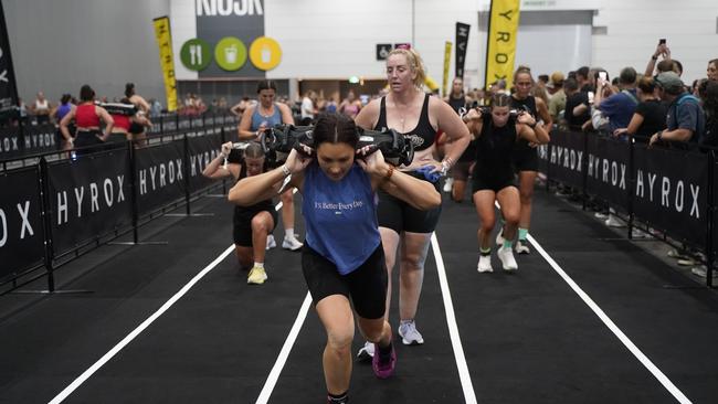 10000 athletes put their fitness to the test in a massive Hyrox competition this weekend (14-15 Dec) at Melbourne Exhibition and Convention Centre. Picture Valeriu Campan