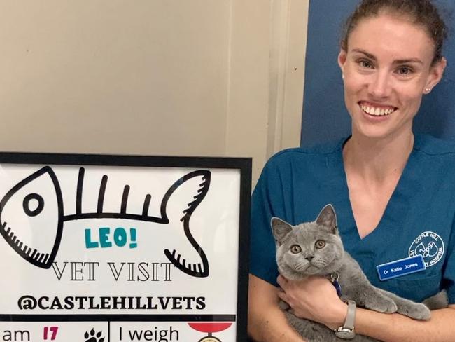 Dr Katie Jones with a new (and very cute) patient