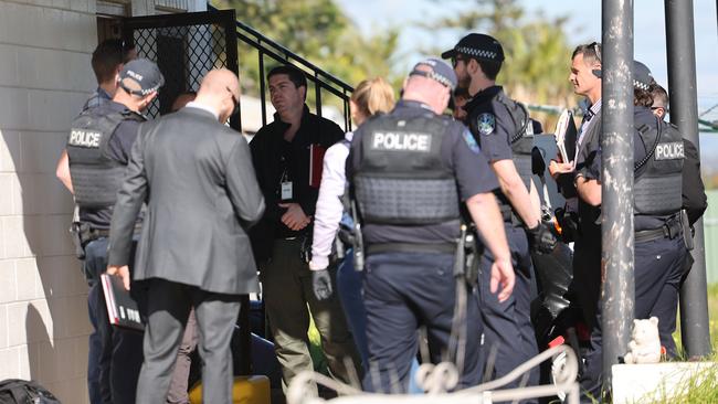 Police outside the property in Christies Beach after the standoff. Picture: NCA NewsWire / David Mariuz
