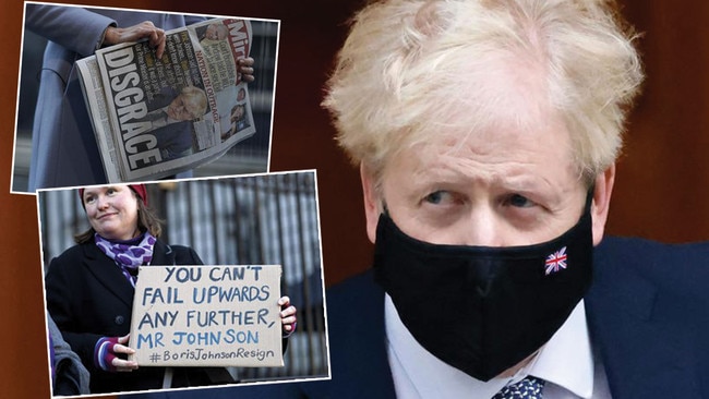 Boris Johnson faces increasing anger from an electorate not in any mood for forgiving. Pictures: Getty Images/AFP