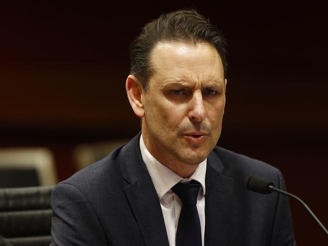 NSW Transport Secretary Josh Murray appears as a witness at the Public Accountability and Works Committee Hearing at Parliament House. Picture: John Appleyard