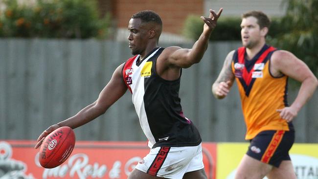 Abdikhane Fitaax was named among West Coburg’s better players. Picture: Hamish Blair