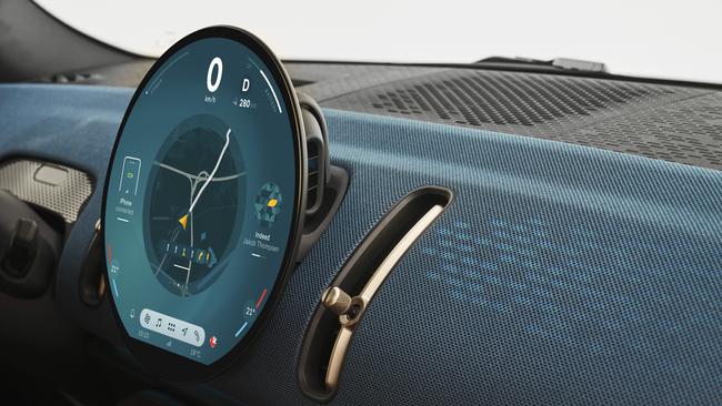 The OLED display in the 2024 Mini Countryman. Photo: Supplied